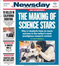 Portada de Newsday (USA)