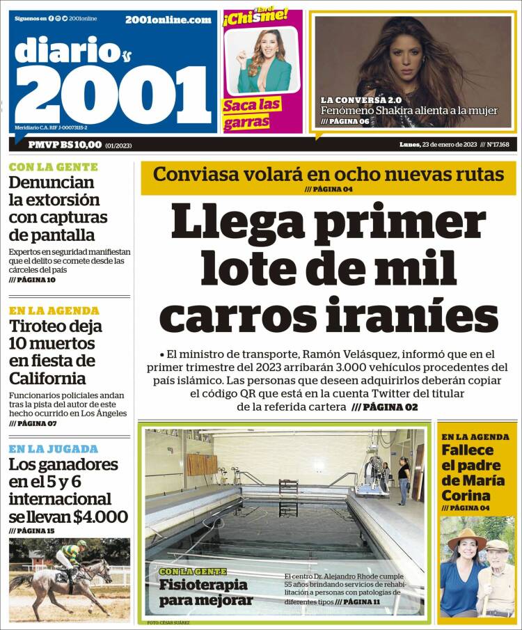 Portada de 2001 - Dosmiluno (Venezuela)