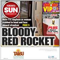 Portada de The Toronto Sun (Canadá)