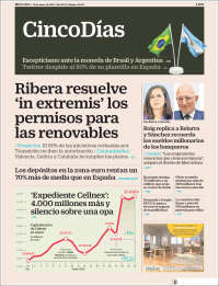 Portada de Cinco Días (Espa&ntilde;a)