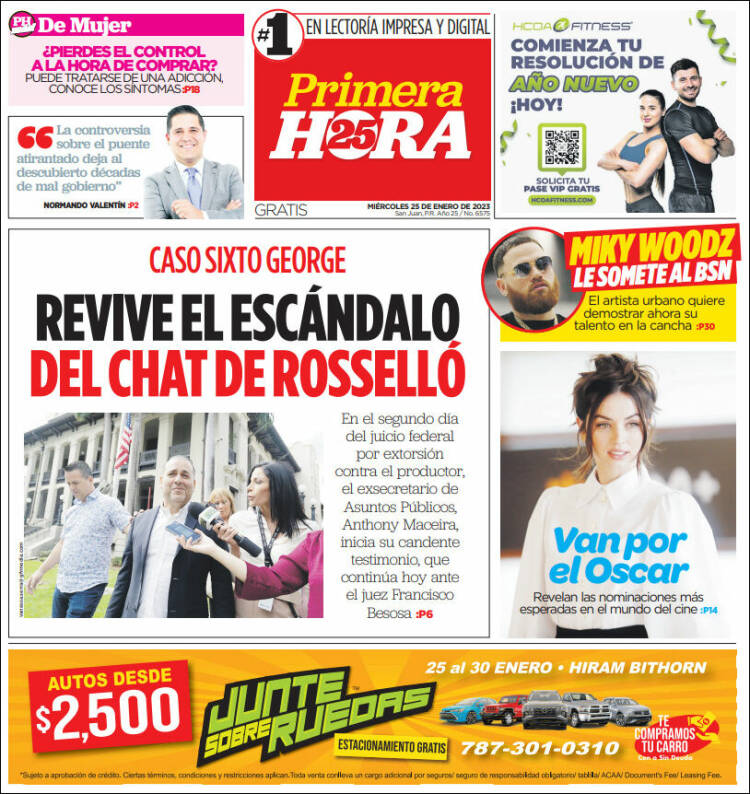 Portada de Primera Hora (Puerto Rico)