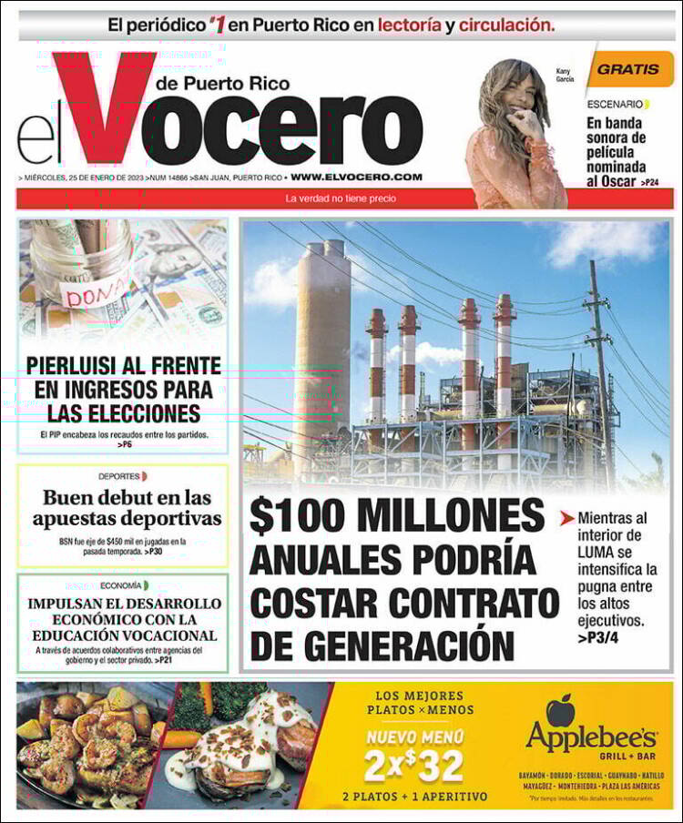 Portada de Vocero (Puerto Rico)
