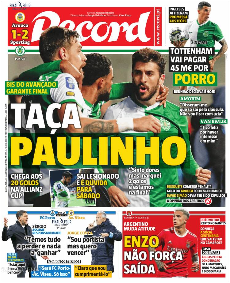 Portada de Record (Portugal)