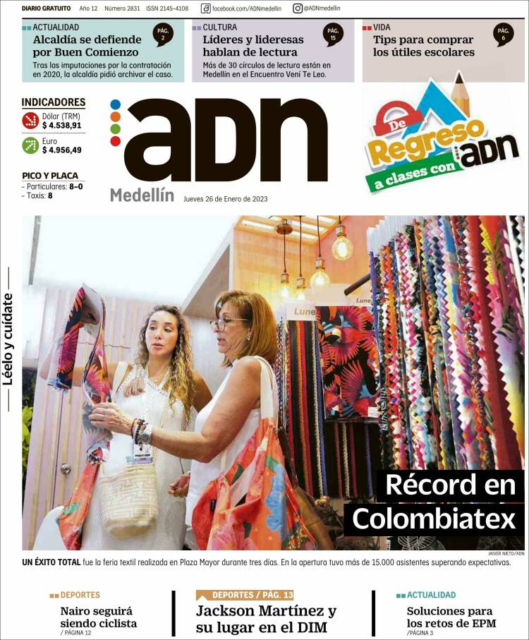 Portada de ADN - Medellín (Colombia)