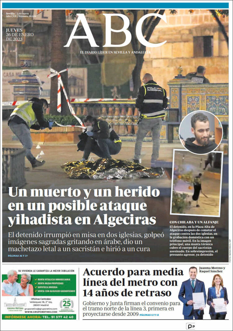 Portada de ABC - Sevilla (España)