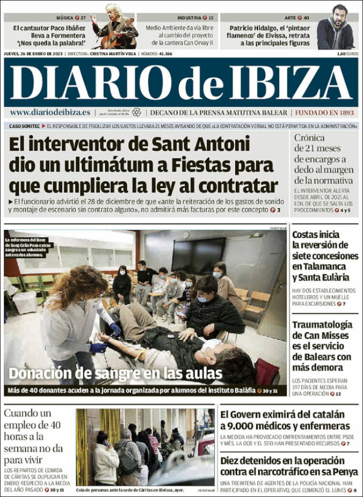 Portada de Diario de Ibiza (España)