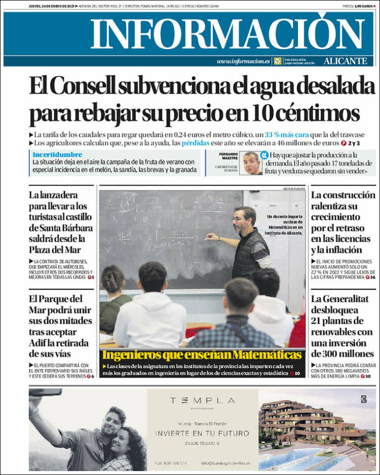 Portada de Diario Información (España)