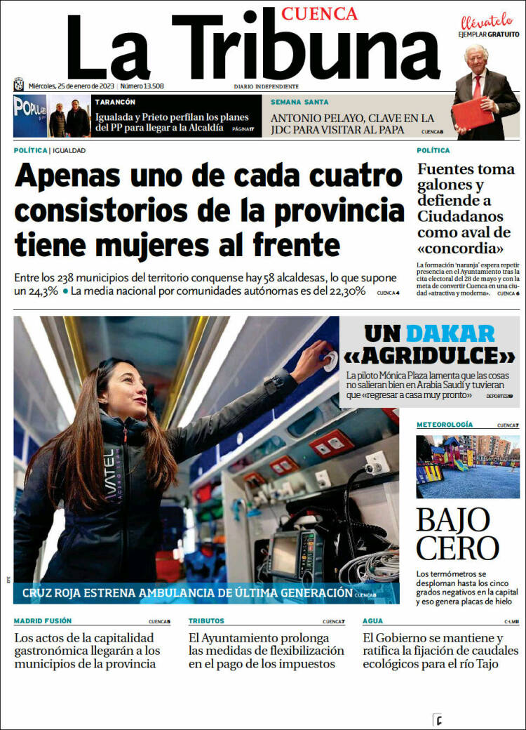 Portada de La Tribuna de Cuenca (Spain)