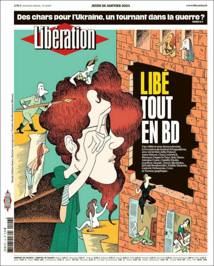 Portada de Libération (Francia)