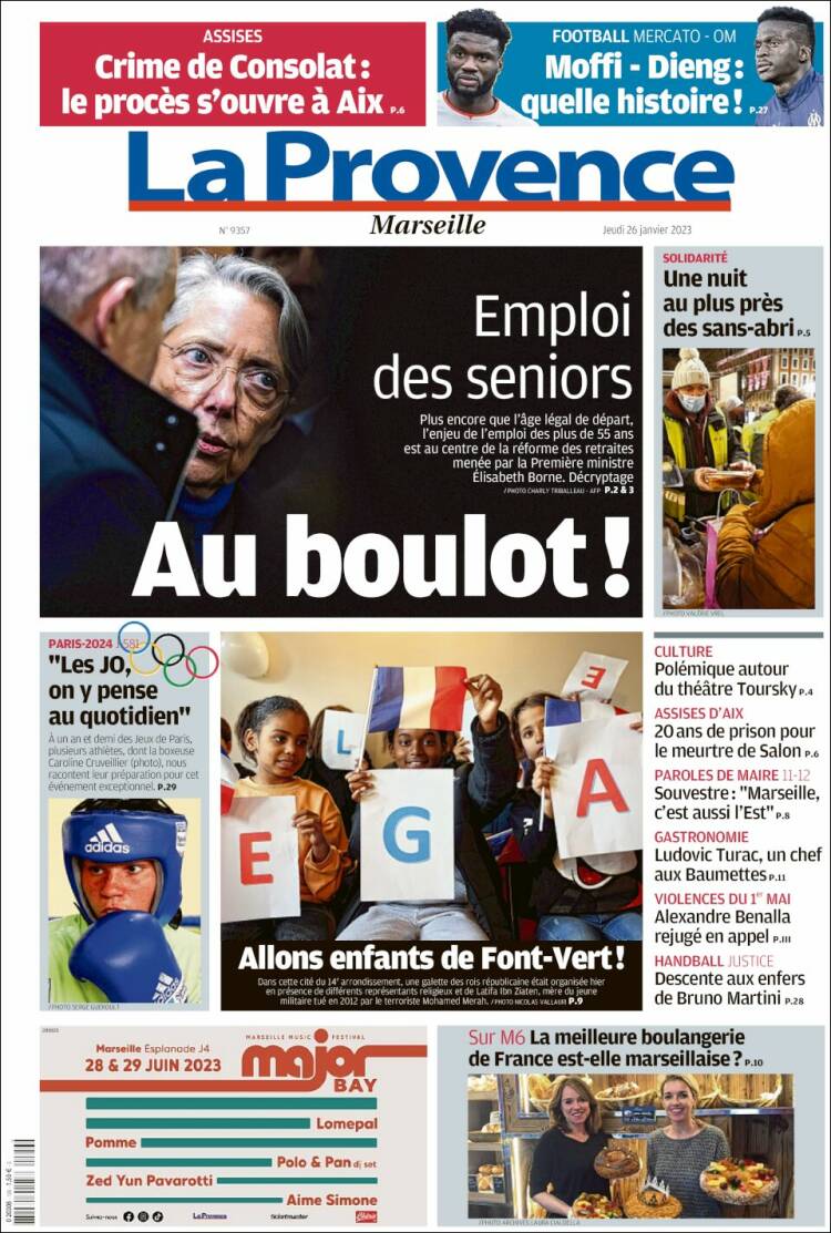 Portada de La Provence (Francia)