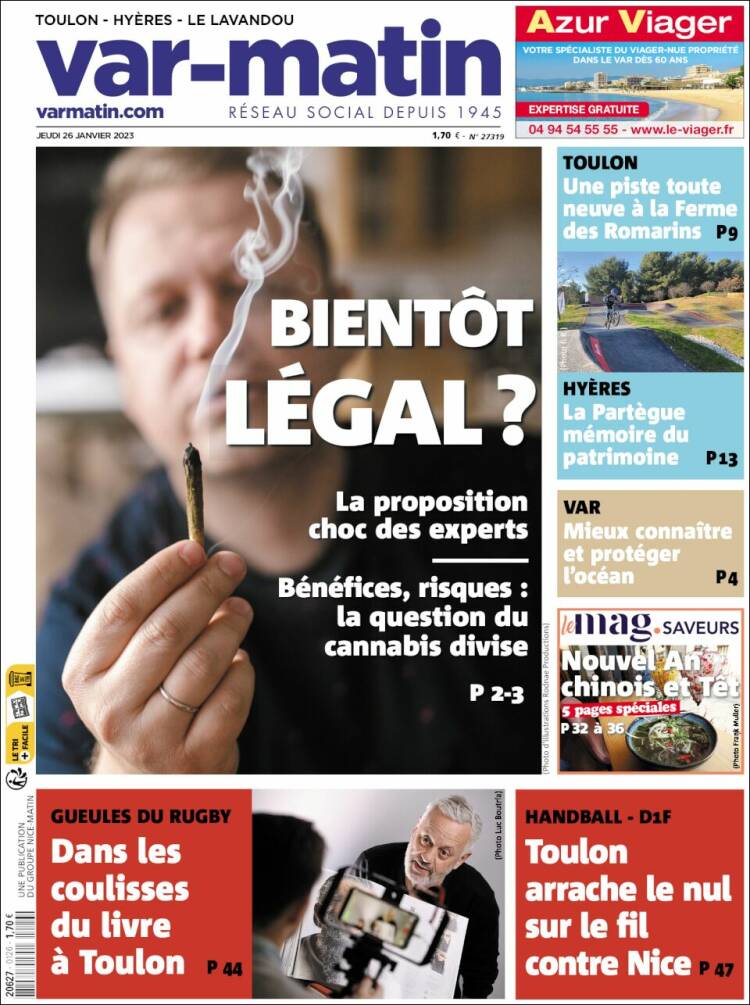 Portada de Var-Matin (Francia)