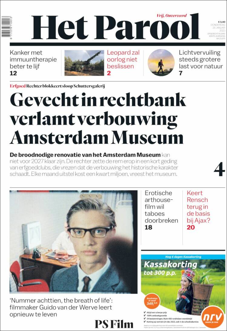 Portada de Het Parool (Pays-Bas)