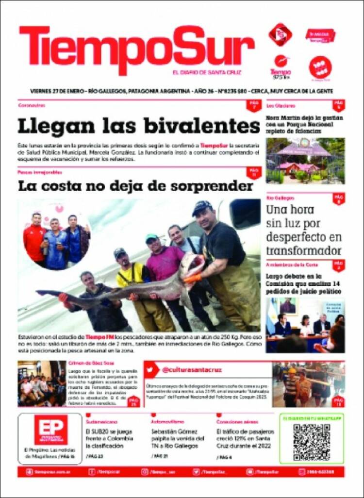 Portada de Tiempo Sur (Argentina)