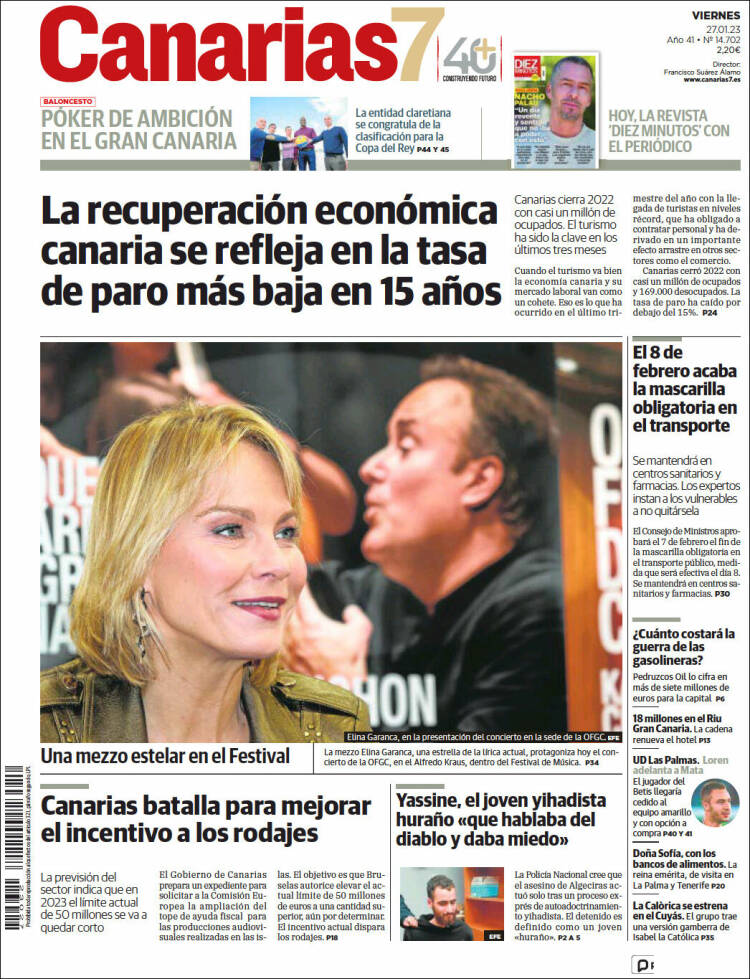 Portada de Canarias 7 (Spain)