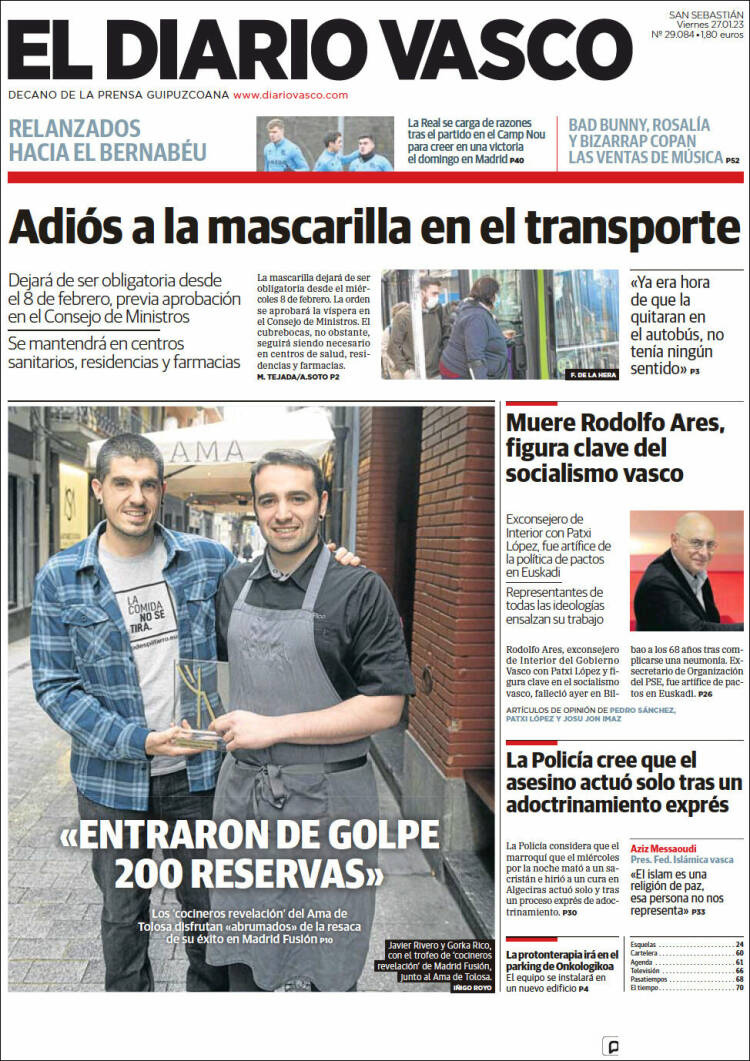 Portada de Diario Vasco (Spain)