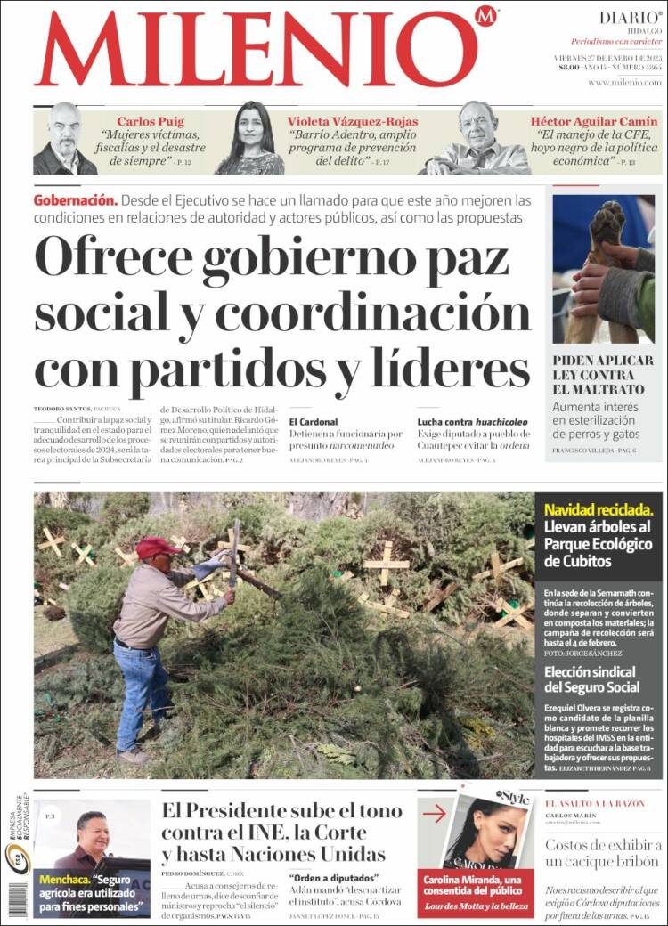 Portada de Milenio de Hidalgo (México)