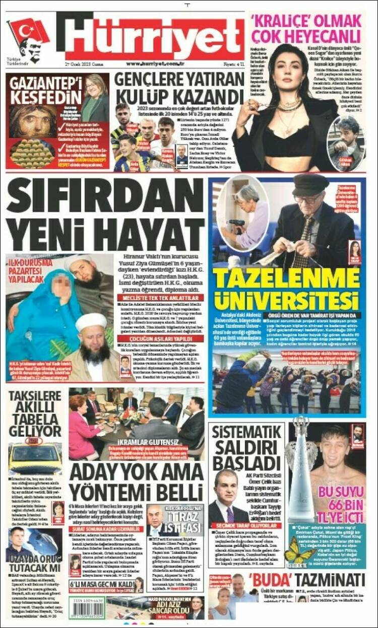 Portada de Hürriyet (Turqu&iacute;a)