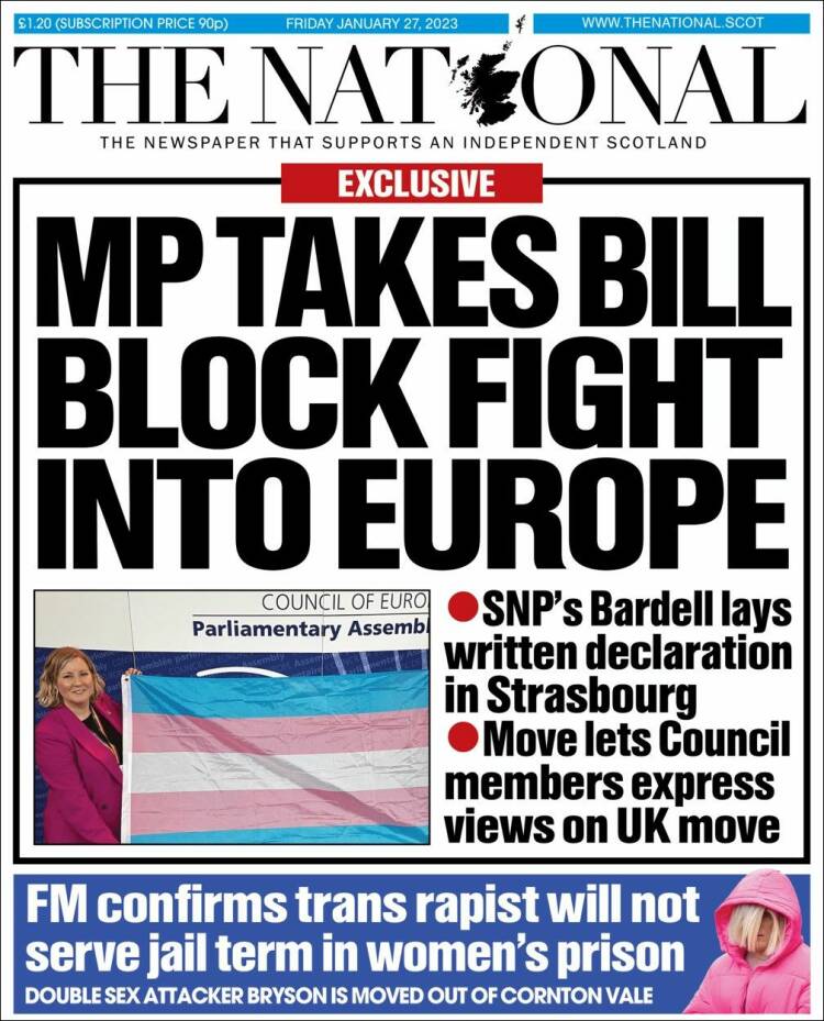 Portada de The National (Reino Unido)