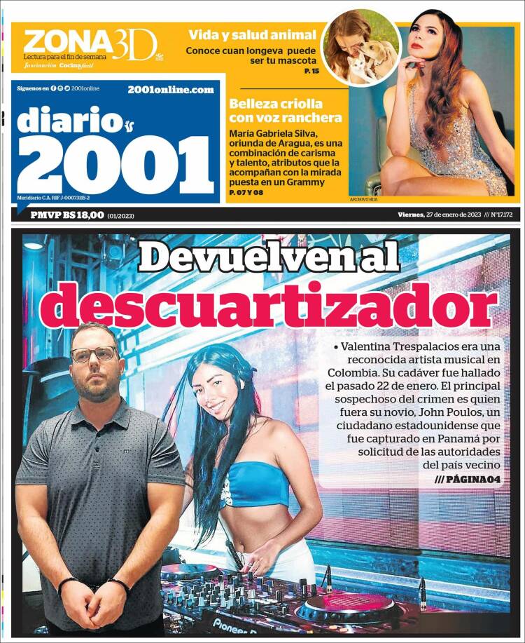 Portada de 2001 - Dosmiluno (Venezuela)