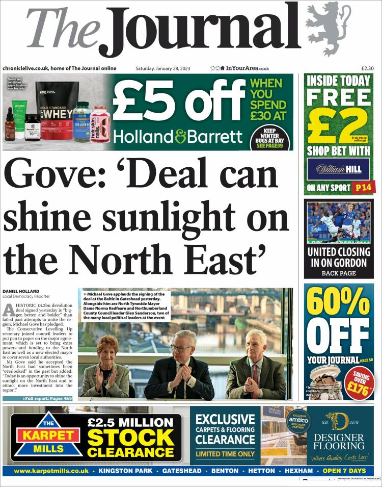 Portada de The Journal (Reino Unido)