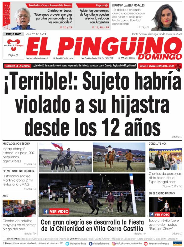 Portada de El Pingüino (Chile)