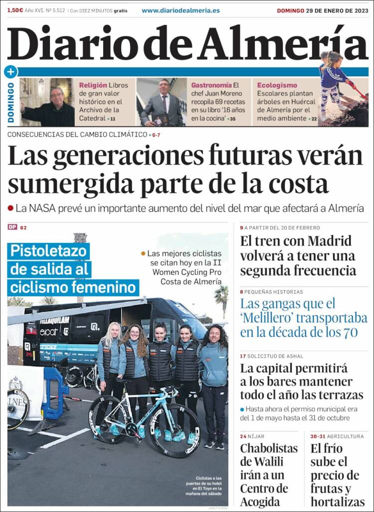 Portada de Diario de Almería (España)