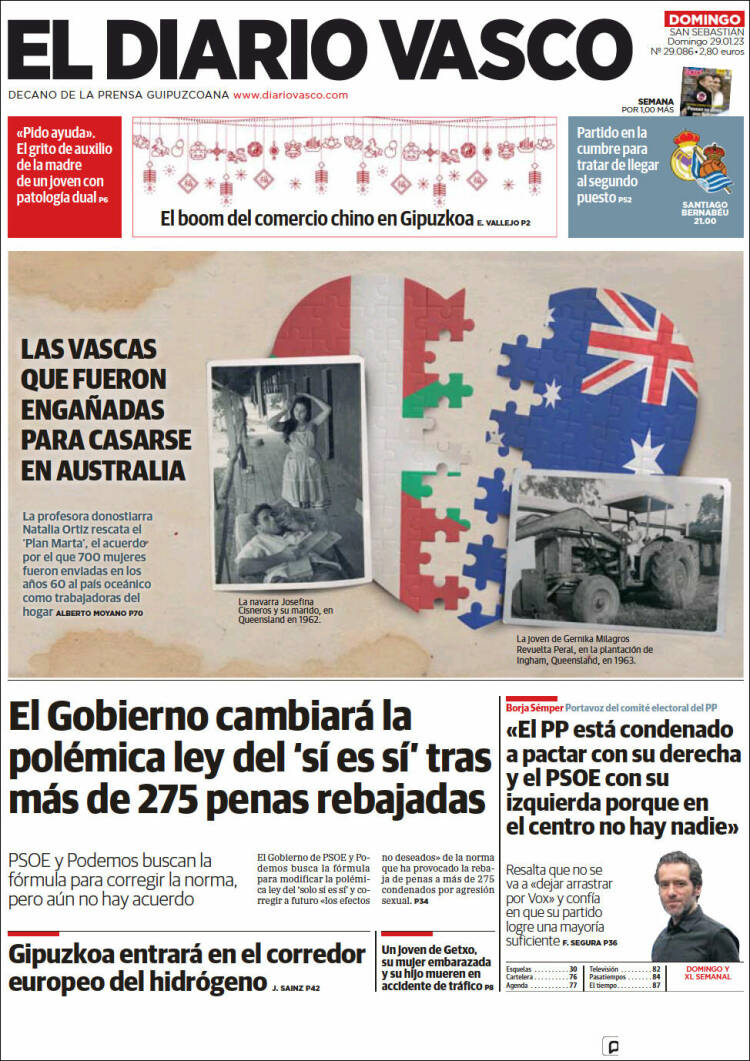 Portada de Diario Vasco (España)