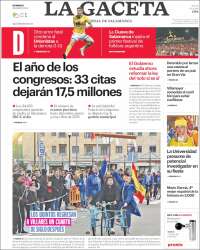 Portada de La Gaceta de Salamanca (España)