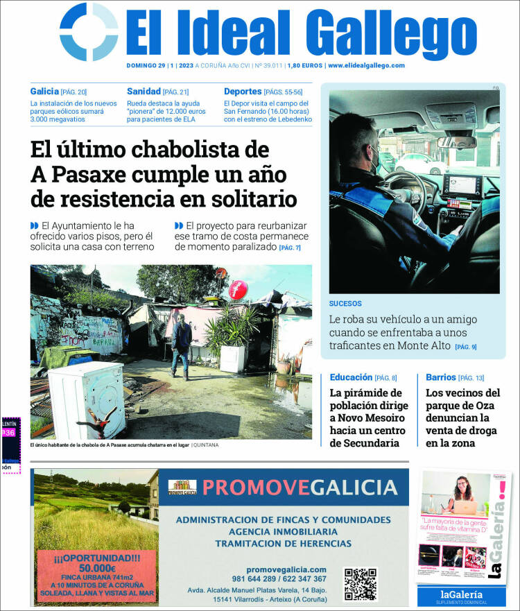 Portada de El Ideal Gallego (España)