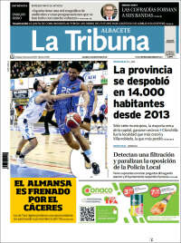 Portada de La Tribuna de Albacete (España)