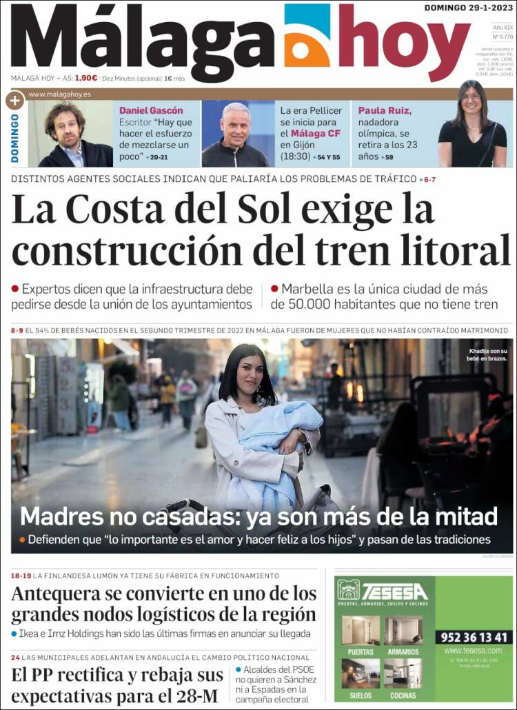 Portada de Málaga Hoy (España)