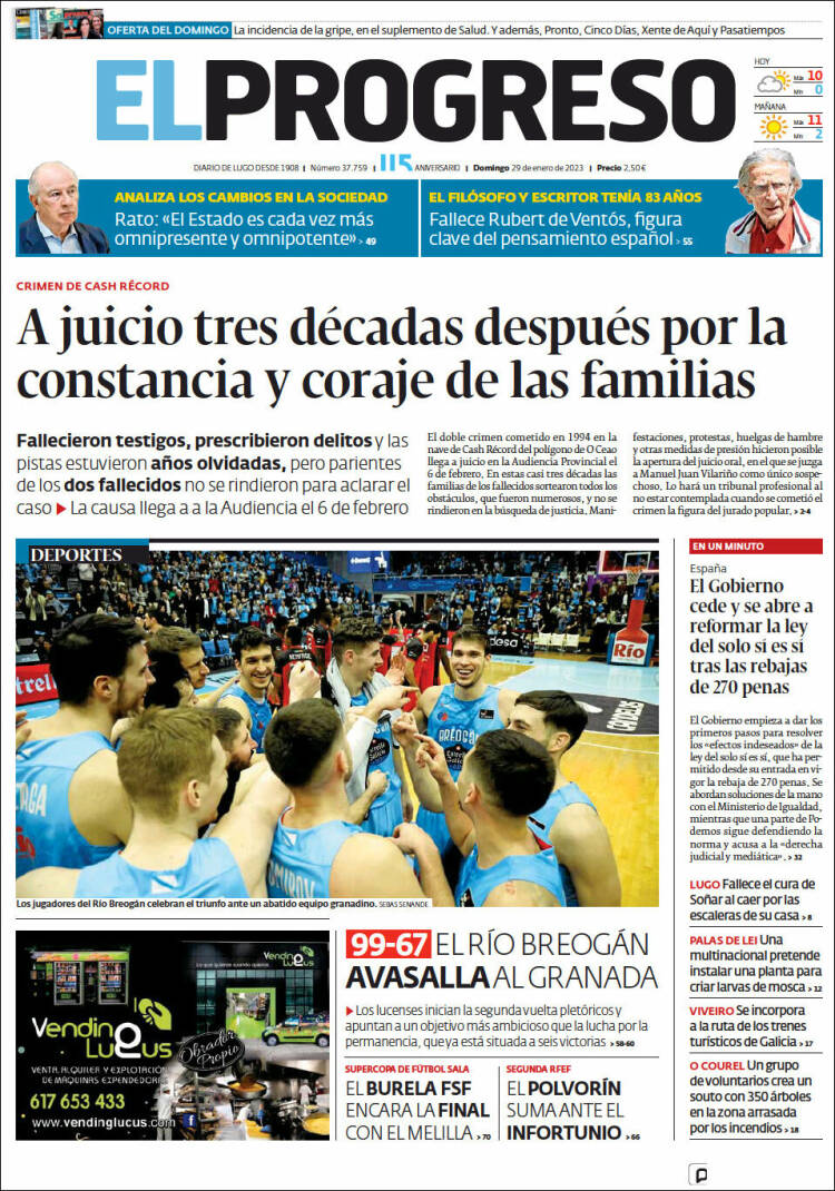 Portada de El Progreso (España)