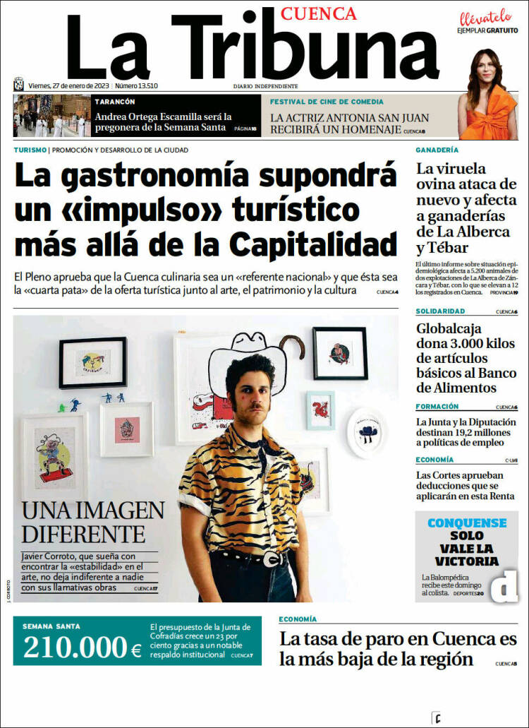 Portada de La Tribuna de Cuenca (España)