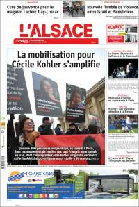 Portada de Journal L'Alsace (Francia)