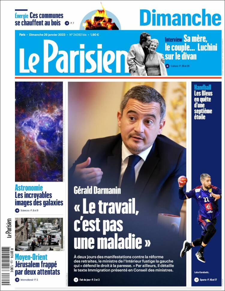 Portada de Le Parisien (France)