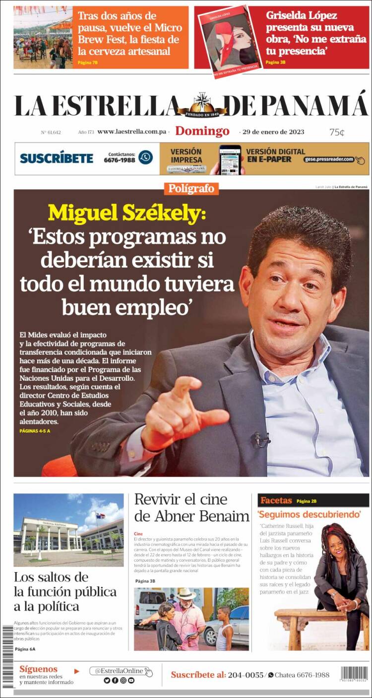 Periódico La Estrella De Panamá (Panamá). Periódicos De Panamá. Edición ...