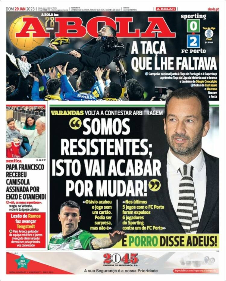 Portada de A Bola (Portugal)