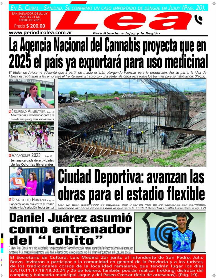 Portada de Periódico Lea (Argentina)