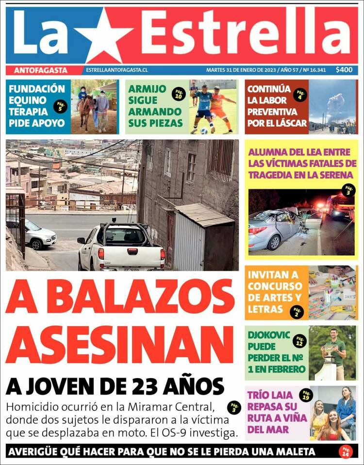 Portada de La Estrella del Norte (Chile)