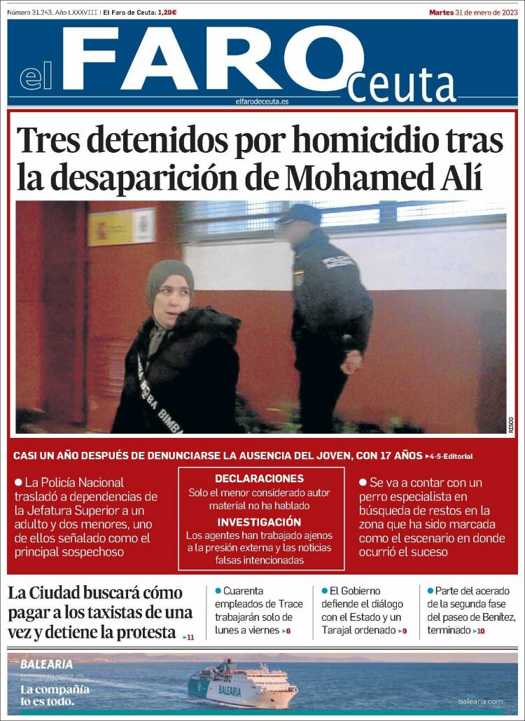 Portada de El Faro de Ceuta (Espa&ntilde;a)