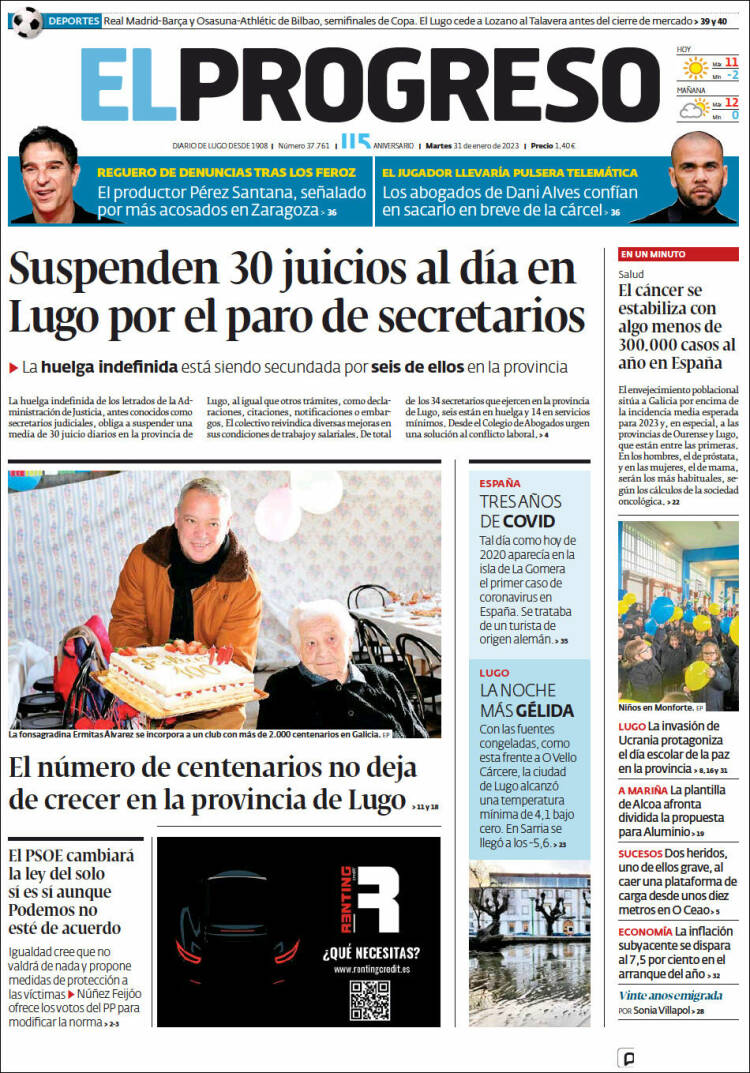 Portada de El Progreso (Espa&ntilde;a)