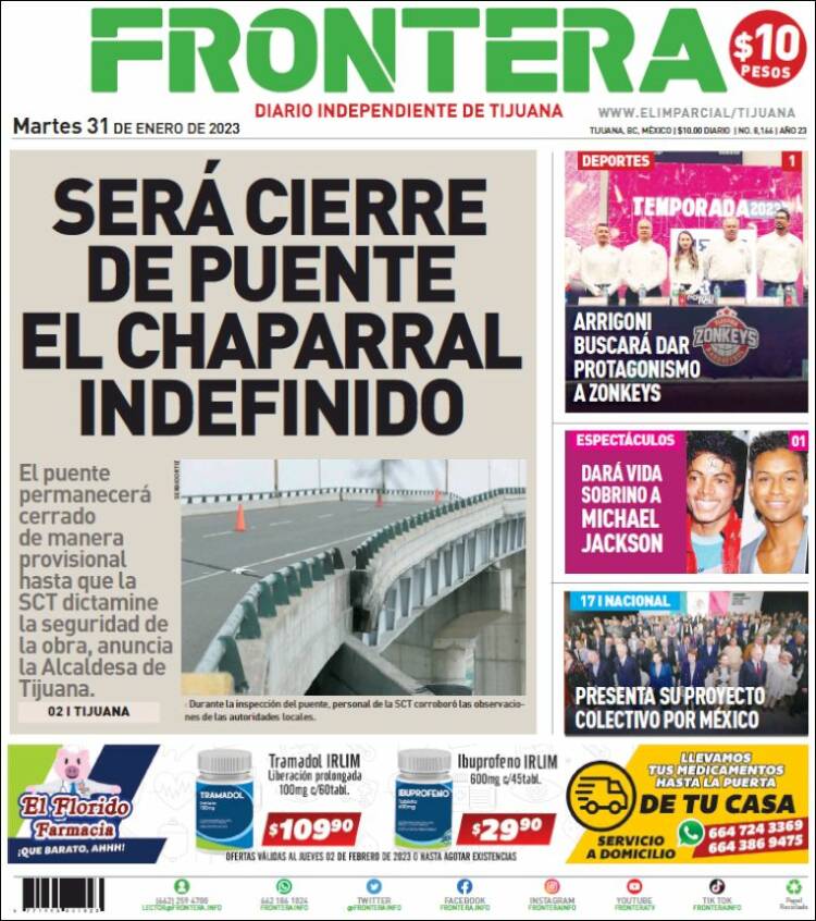 Portada de Frontera (México)