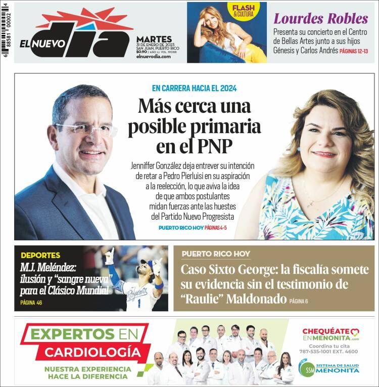 Portada de El Nuevo Día (Puerto Rico)