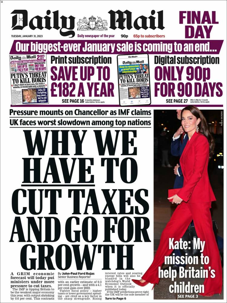 Portada de Daily Mail (United Kingdom)