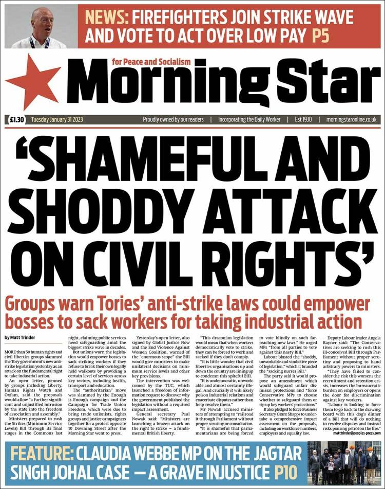 Portada de Morning Star (United Kingdom)