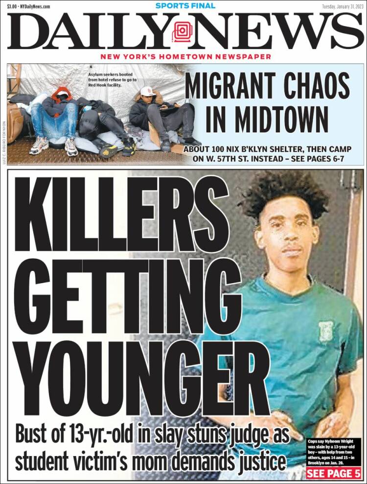 Portada de Daily News - New York (USA)