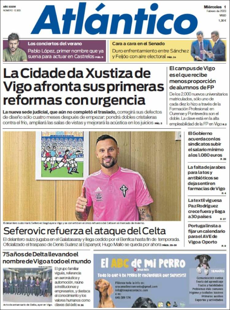 Portada de Atlántico Diario (España)