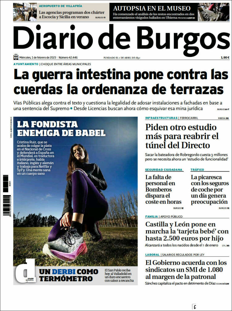 Portada de Diario de Burgos (España)