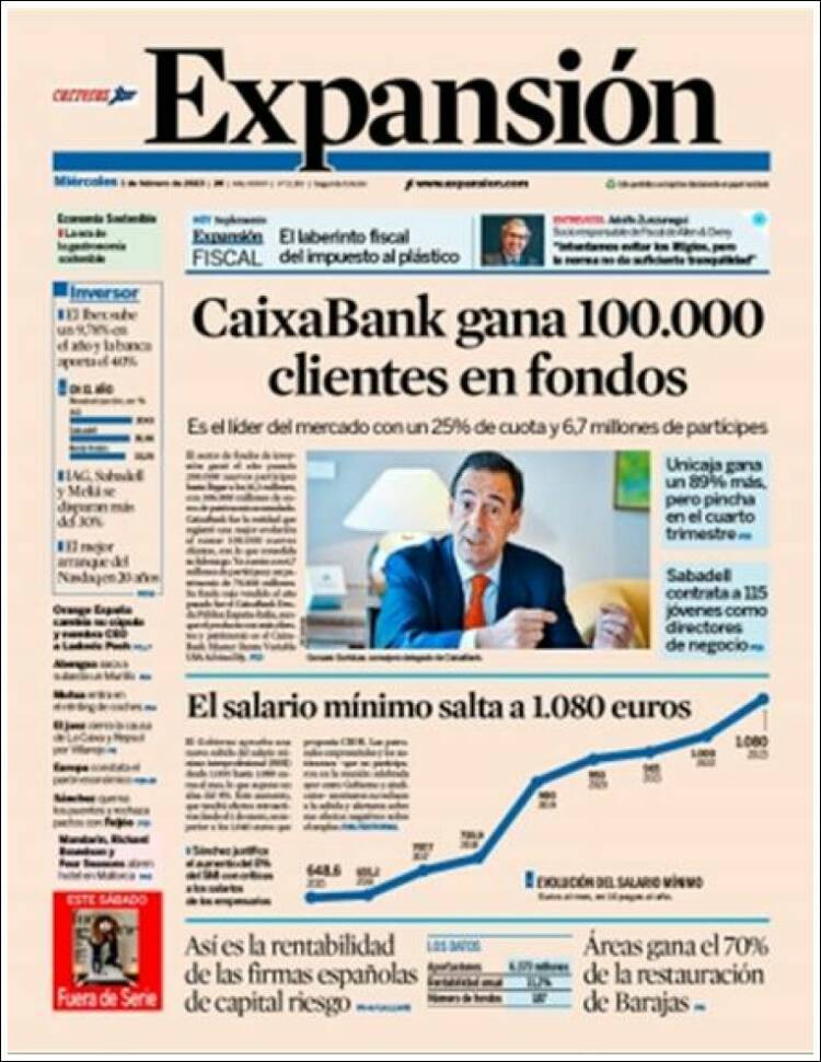 Portada de Expansión (Espa&ntilde;a)