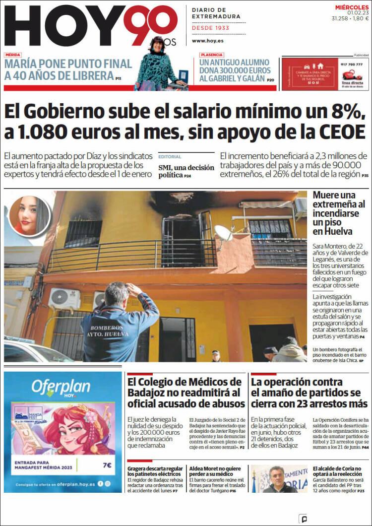 Portada de Hoy - Badajoz (España)